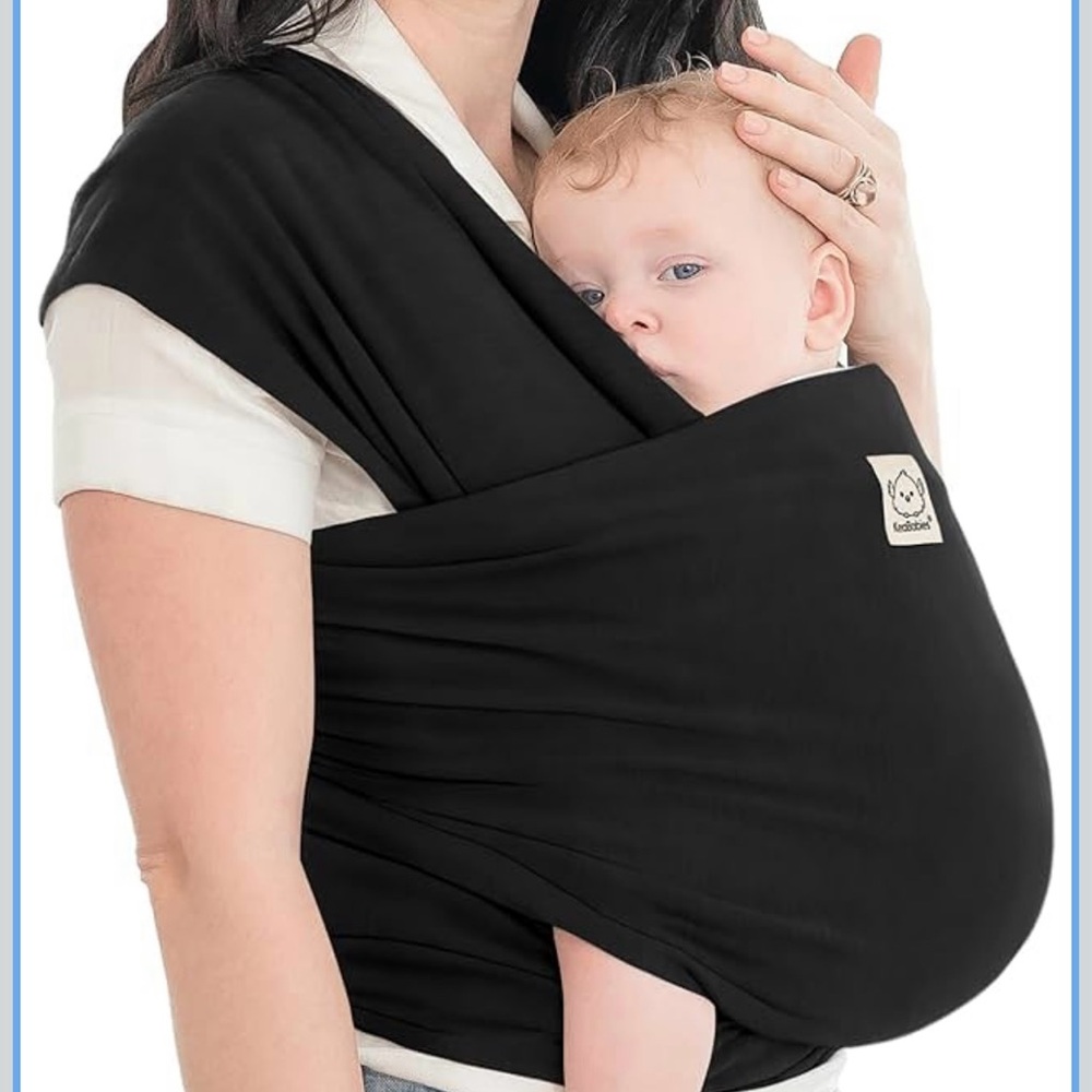 KeaBabies Original Wrap Carrier trendy black